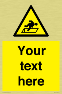 Custom Warning Hatch Sign